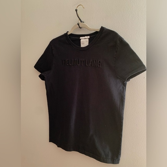 Helmut Lang Tonal Embroidered Logo T-Shirt size Women’s L - Picture 7 of 11